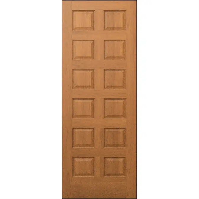 12-Panel Wood Door - Interior Commercial / Residential with Fire Options - K3220