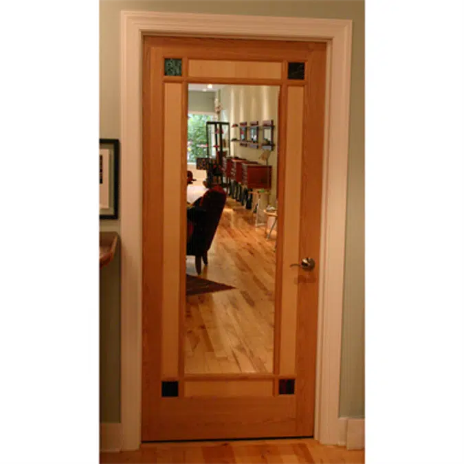 9-Lite Wood French Door - Interior  Commercial / Residential with Fire Options - K6090