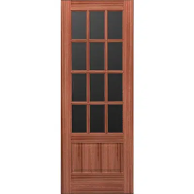 afbeelding voor Wood French Door 12-Lite 1-Panel - Interior  Commercial / Residential with Fire Options - K3700