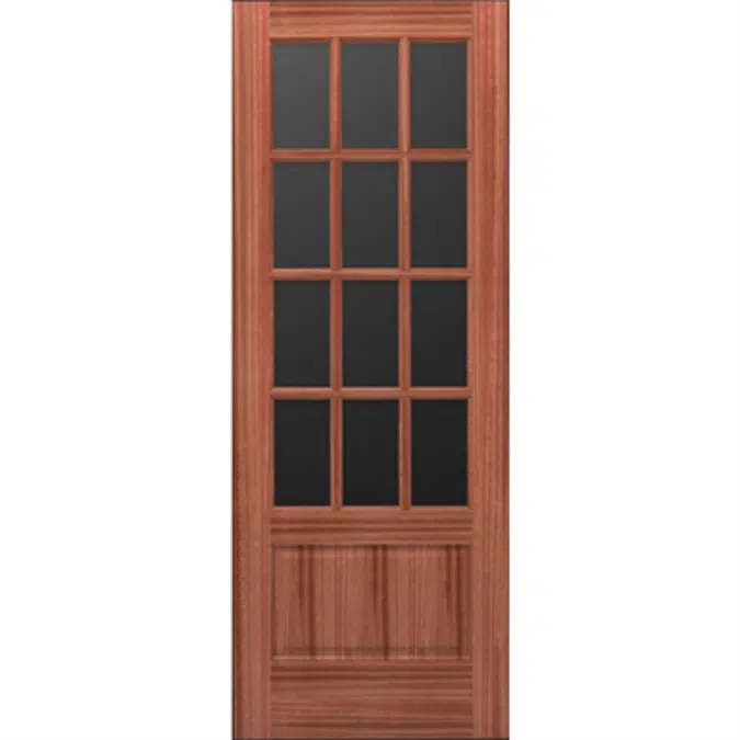 Wood French Door 12-Lite 1-Panel - Interior  Commercial / Residential with Fire Options - K3700