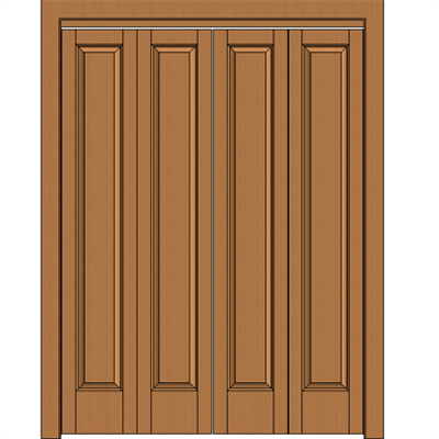Image for 1-Panel Wood Bifold Doors - Interior Residential or Commercial with Fire Options - K1020