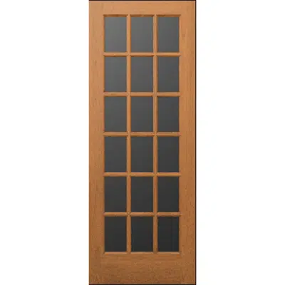 Wood French Door 18-Lite - Interior  Commercial / Residential / Fire Options - K3600 için görüntü