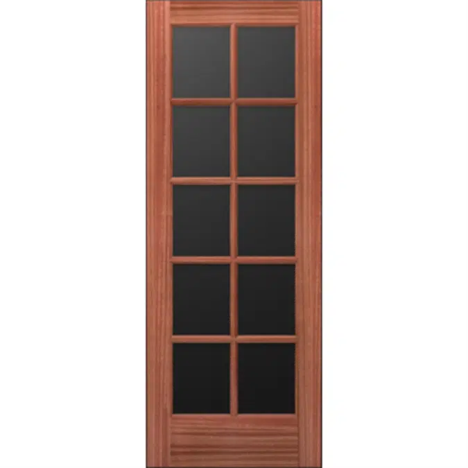 10-Lite Wood French Door - Interior  Commercial / Residential with Fire Options - K6020