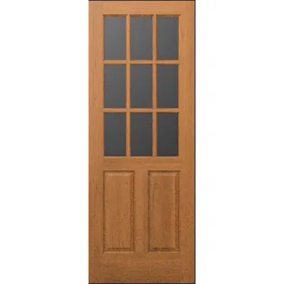 afbeelding voor Wood French Door 9-Lite 2-Panel - Interior  Commercial / Residential with Fire Options - K3820