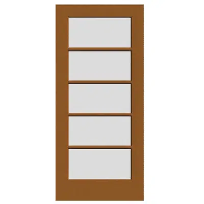 afbeelding voor 5-Lite Wood French Door - Interior Commercial / Residential with Fire Options - K6050