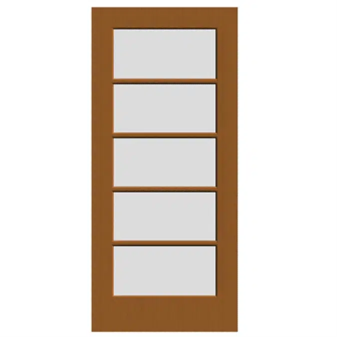 5-Lite Wood French Door - Interior Commercial / Residential with Fire Options - K6050