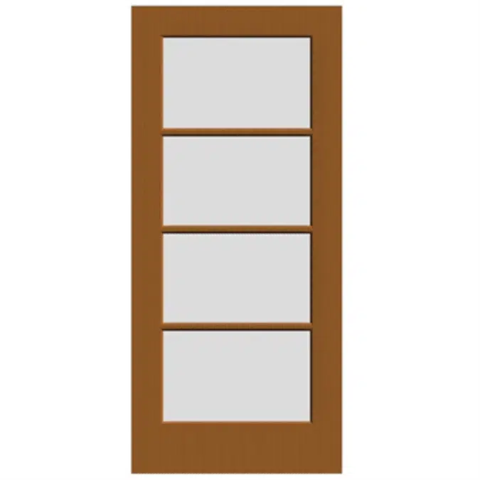 4-Lite Wood French Door - Interior  Commercial / Residential with Fire Options - K6040