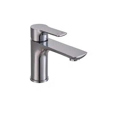 Trento Single lever basin mixer with 1¼" hand push pop-up waste图像