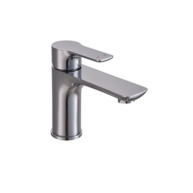 Trento Single lever basin mixer with 1¼" hand push pop-up waste