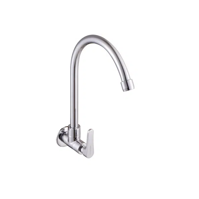 Fermo-N 1/2'' Wall Mounted Sink Tap With Swivel (Round) Spout