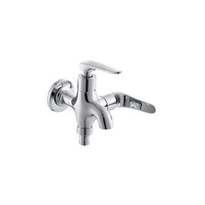 Fermo-N 1/2'' 2 Way Bib Tap With Screw Collar and Flange图像