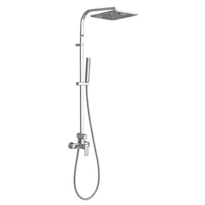 Image pour Single lever wall-mounted shower mixer column set