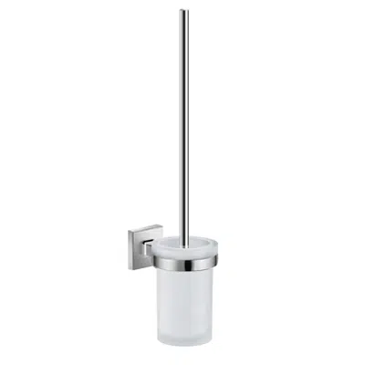 Image for Cube Wall Toilet Brush & Holder Glass