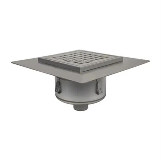 BFD-560 - Sanitary Floor Drain w/12in. x 12in. Square Top, Elastomeric Flange