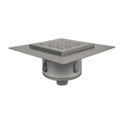 Image for BFD-560 - Sanitary Floor Drain w/12in. x 12in. Square Top, Elastomeric Flange