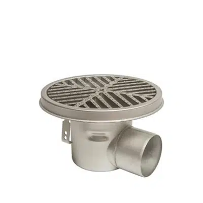 Image for BFD-570-SO - HygienicPro® Processing Drain w/12in. Round Top, Side Outlet
