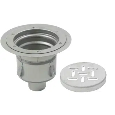 Image for Floor Drain with 12in. Round Top, with Surface Membrane Clamp, Shallow Body - BFD-540