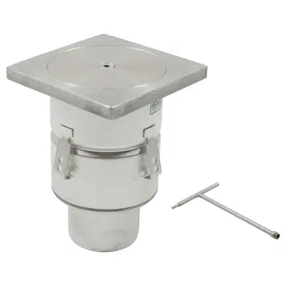 Image pour Industrial Floor Drain with Gastight Solid Cover for Threaded Key - BFD-620