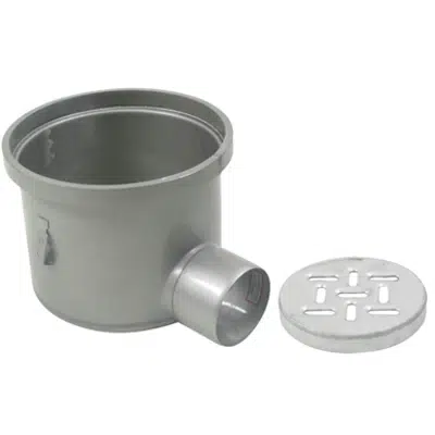 afbeelding voor Floor Drain with 8in. Round Fixed Top, Deep Body, Side Outlet - BFD-410-SO