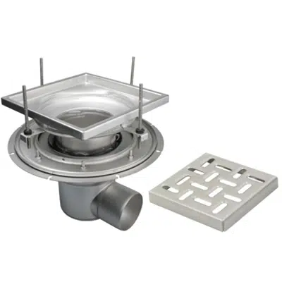 Image for Adjustable Floor Drain with 12in. x 12in. Square Top, Small Sump, Side Outlet - BFD-140-SO