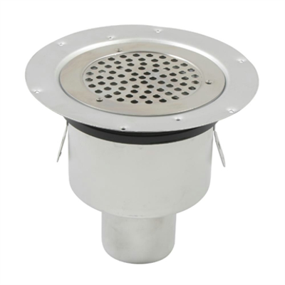 Image for Bottom Outlet Shower Drain with Round Top, Surface Membrane Clamp - BSR-800