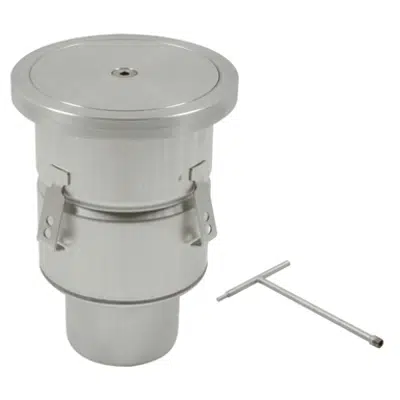 Image for Industrial Floor Drain with Gastight Solid Round Cover for Threaded Key - BFD-620-R