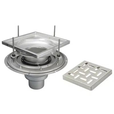 изображение для Adjustable Floor Drain with 12in. x 12in. Square Top, Small Sump - BFD-140