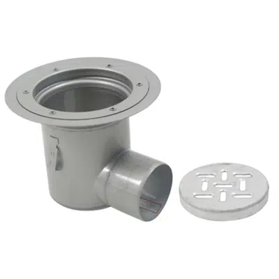 Image for Floor Drain with 12in. Round Top, with Surface Membrane Clamp, Deep Body, Side Outlet - BFD-530-SO