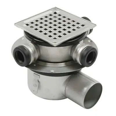 Image for Side Outlet Shower Drain with Square Top, Side Inlets - BSS-200