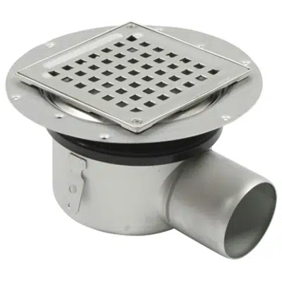 画像 Side Outlet Shower Drain with Square Top - BSS-100