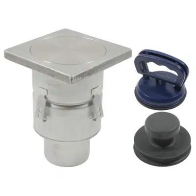 Image for Industrial Floor Drain with Gastight Solid Cover for Vacuum Handle - BFD-610