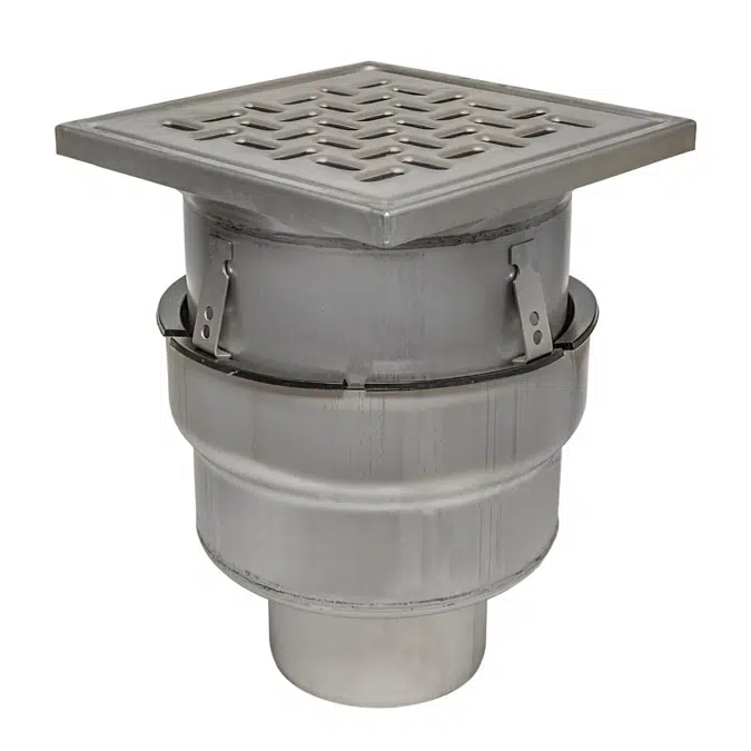 On-Grade Adjustable Floor Drain with 12in. x 12in. Square Top, Large Sump - BFD-230