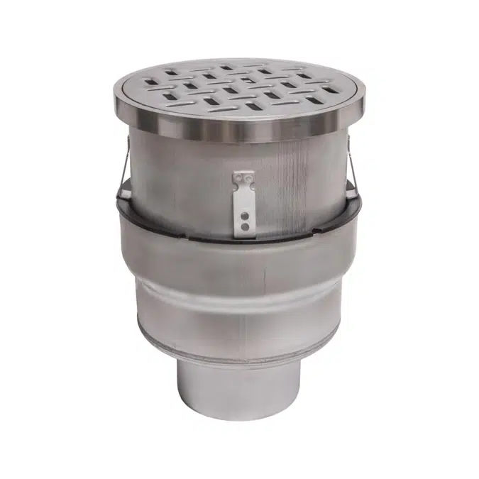On-Grade Adjustable Floor Drain with 12in. x 12in. Square Top, Large Sump - BFD-230