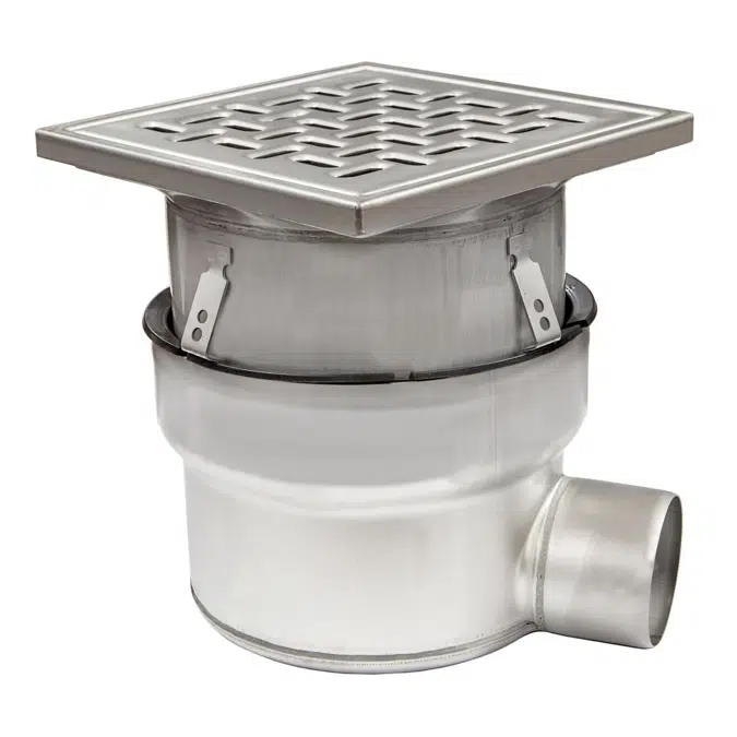 On-Grade Adjustable Floor Drain with 12in. x 12in. Square Top, Large Sump - BFD-230