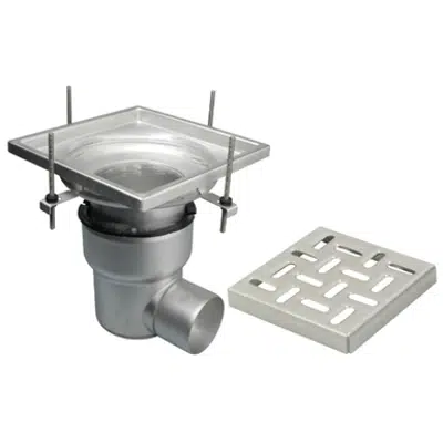 รูปภาพสำหรับ On-Grade Adjustable Floor Drain with 12in. x 12in. Square Top, Large Sump, Side Outlet - BFD-240-SO