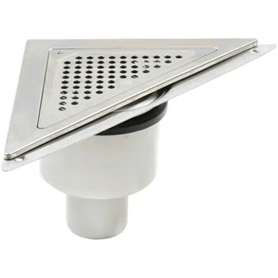 kép a termékről - Bottom Outlet Corner Shower Drain with Triangular Top - BST-600