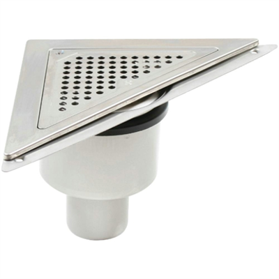 Image for Bottom Outlet Corner Shower Drain with Triangular Top - BST-600