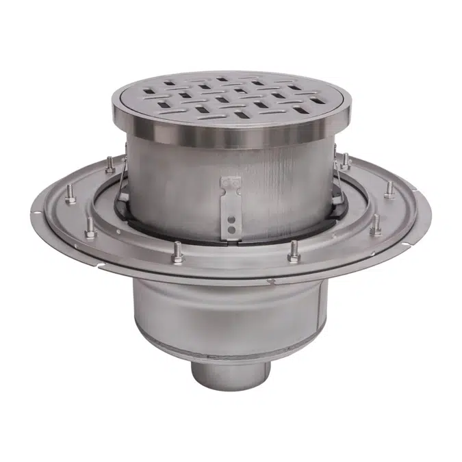 Adjustable Floor Drain with 12in. x 12in. Square Top, Large Sump - BFD-130