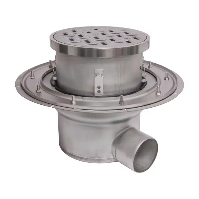 Adjustable Floor Drain with 12in. x 12in. Square Top, Large Sump - BFD-130
