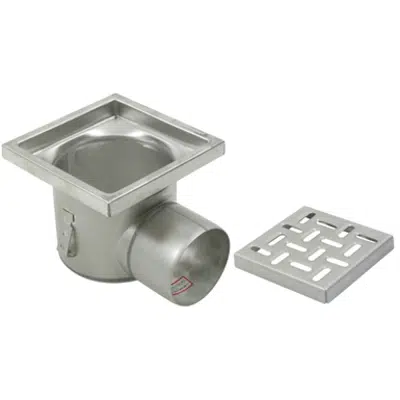 Image for On-Grade Non-Adjustable Floor Drain with 12in. x 12in. Square Top, Shallow Body, Side Outlet - BFD-340-SO