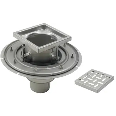 billede til Adjustable Floor Drain with 8in. x 8in. Square Top, Deep Body - BFD-110