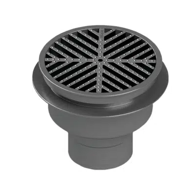 изображение для BFD-580 - Heavy-Duty 12 Inch HygienicPro Round Top Sanitary Floor Drain with Bottom Outlet