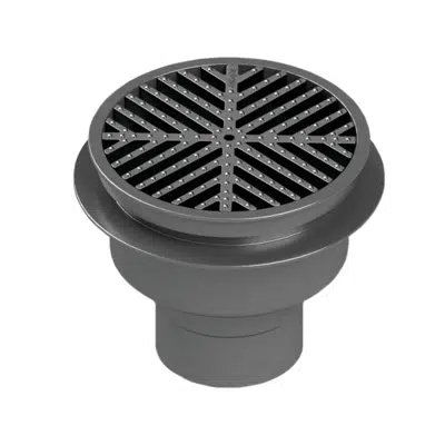 BFD-580 - Heavy-Duty 12 Inch HygienicPro Round Top Sanitary Floor Drain with Bottom Outlet için görüntü