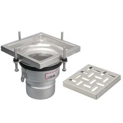 imazhi i On-Grade Adjustable Floor Drain with 8in. x 8in. Square Top, Small Sump - BFD-220