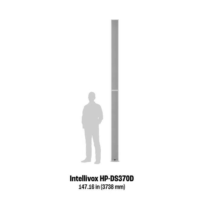 HP-DS370D 3.70m High-Output Active Digital Beam Shaping Column Loudspeaker Array (IP55)