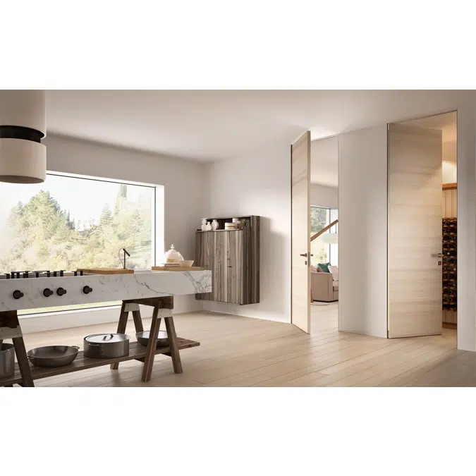 Porte std Filomuro 1L battente singola telaio 103 T _WO Transom