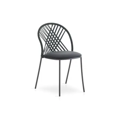 画像 Petale hand-woven chair with diamond pattern