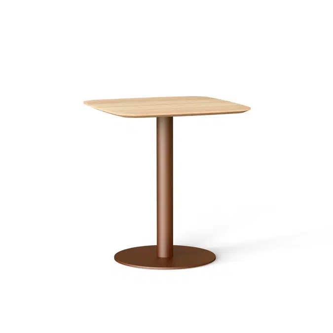 Flamingo indoor dining table with elliptical top 70x70x76