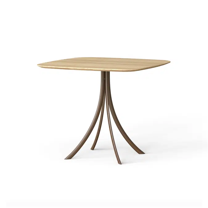 Bistro indoor dining table stand with elliptical top