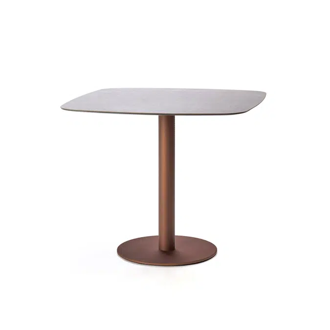 Flamingo outdoor dining table with elliptical top 90x90x76